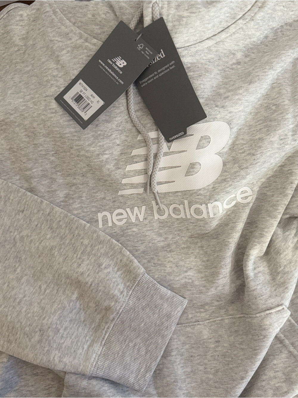 📌 New Balance Women's Sport Essentials French Terry Logo Hoodie - Size XL